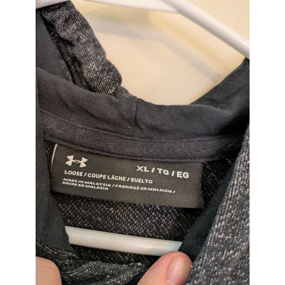 Under Armour Men's Sweatshirt Short Sleeve Size XL Heathered Black - Picture 3 of 6